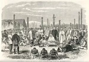 Meeting of settlers and Maoris, New Zealand 1863