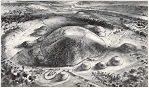 Megalithic burial mound at Knowth Megalithic burial mound at Knowth