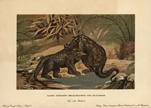 Megalosaurus Prints: Megalosaurus, extinct carnivorous theropod