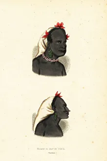 Melanesian chief and man of Vanou, Vanikoro, Solomon Islands