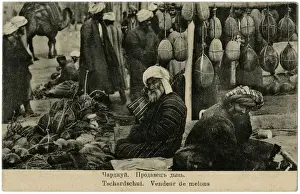 Sells Prints: Melon Sellers - Tashkent, Uzbekistan