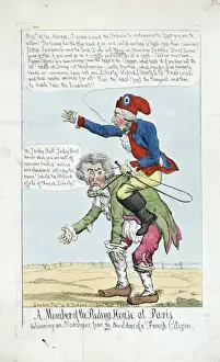Member of the riding house at Paris, delivering an harangue
