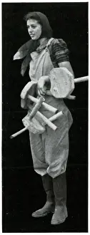 Jacobs Prints: Member of the Womens Land Army in uniform, September 1939