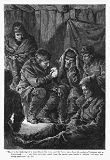 Members of Franklin expedition at Fort Enterprise