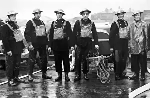Ilford Prints: Members of Ilford AFS at Barking Town Quay, WW2