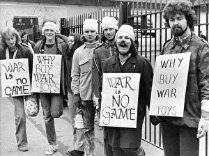 Placard Collection: Members of London Peace Action campaigning