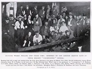 Bohemian Prints: Members of the London Sketch Club in costume for an unemployed supper in 1905