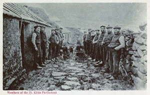 Discussion Collection: Members of St Kilda Parliament, Isle of Harris, Scotland
