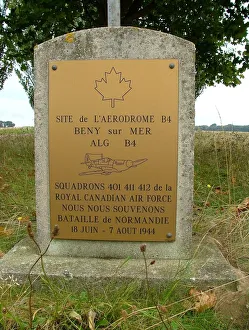 Images Dated 14th March 2019: Memorial to ALG B4 Beny sur Mer Normandy