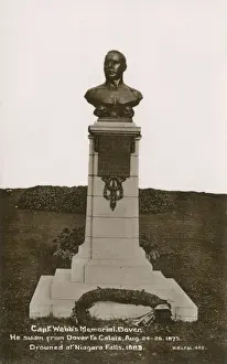 Swims Prints: Memorial to Captain Webb (Cross-channel swimmer) - Dover
