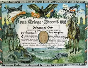 Images Dated 25th March 2011: Memorial document to Johannes Ott, Musketier of Reg. 85
