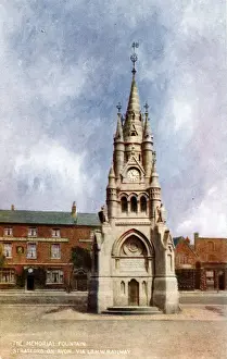 Avon Prints: Memorial Fountain, Stratford-on-Avon, Warwickshire