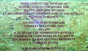 Involved Collection: Memorial to Major Charles Strafford MBE, Ranville