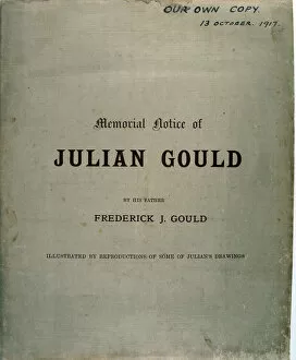 Images Dated 28th April 2009: A Memorial Notice of Julian Gould, D Company