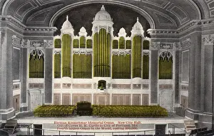 Auditorium Prints: Memorial Organ, New City Hall, Portland, Maine, USA