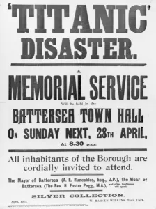 Titanic Collection: Memorial Service poster, Titanic disaster