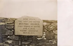 Memorial stone, Quaboag, West Brookfield, Mass, USA