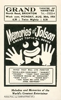 Images Dated 10th February 2020: Memories of Jolson, revue, Grand Theatre, Brighton