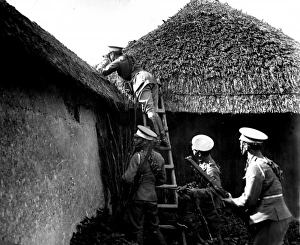 Images Dated 2nd February 2012: Men of the 16th Lancers in a farmyard