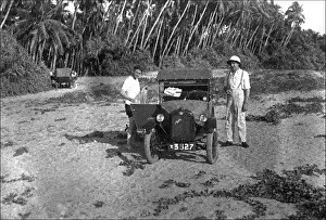 Bathe Prints: Men bathing with their Austin 7
