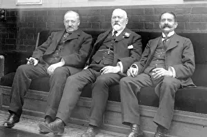 Billiard Prints: Three men in billiard room
