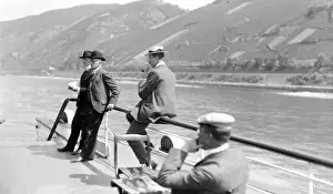 Battersby Prints: Men on a boat on a Rhine cruise