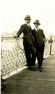 Images Dated 27th September 2019: Two men on Brighton Pier, Brighton, East Sussex