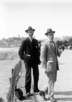 Tuberculosis Collection: Two men on Cannes seafront