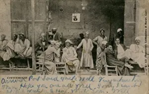 Men at a coffee house, Cairo, Egypt