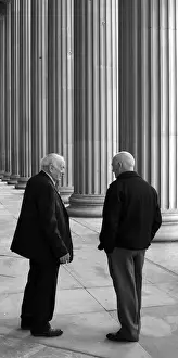 2010s Prints: Two men in conversation, Liverpool, England