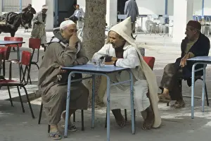 1987 Prints: Two men in Djerba cafe