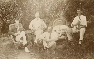 Pradesh Prints: Five men and their dogs, Kasauli, Himachal Pradesh, India