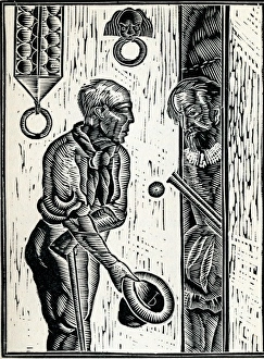 Images Dated 16th February 2011: Two men at a door