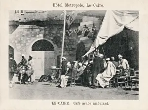 Metropole Prints: Men drinking coffee at the Metropolitan Hotel, Cairo