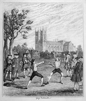 Duels Prints: Men duelling with swords