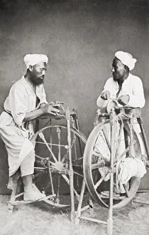Grinding Prints: Men with grinding stones sharpening knives, Egypt