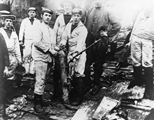 Images Dated 20th October 2011: Men of HMS Prince Eugene at Ostend, Belgium, WW1