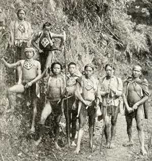 Images Dated 23rd August 2018: Men of an indigenous tribe, Formosa (Taiwan)