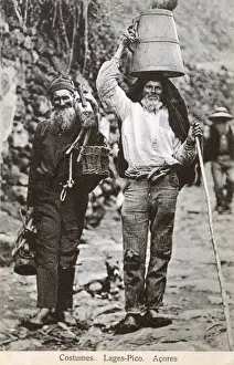 Azores Prints: Two men from Lajes do Pico, Azores