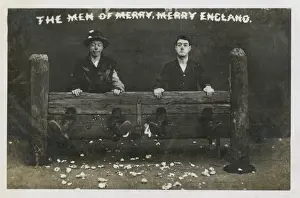 Crazy Prints: Men of Merry England - Two loons in the stocks