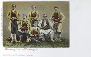 Six men in Montenegrin National Costume