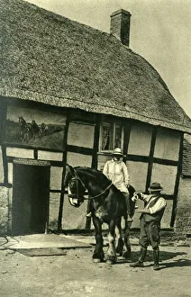 Calm Gallery: Men outside the Plough and Harrow Inn, Worcestershire