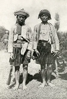 Images Dated 23rd August 2018: Two men of the Paiwan tribe, Formosa (Taiwan)