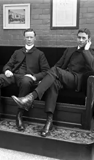 Two men on a seat