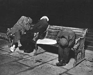 Reveals Gallery: Men sleeping rough on the embankment, London, 1910