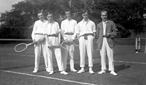 Five men in tennis whites