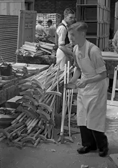 Crutch Prints: Men in a timber workshop