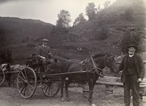 Scandinavia Prints: Men with a two-wheeled cart (stolkjaerre), Norway