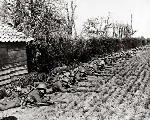 Men of a Warwickshire regiment, Western Front, WW1