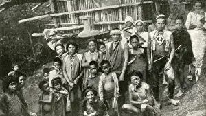 Men, women and children of the Atayal tribe, Formosa